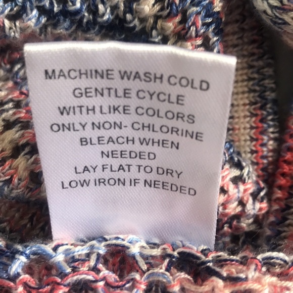 Blair multi color pastel yarn 3/4 sleeves open spring cardigan size 2XL - Picture 9 of 9